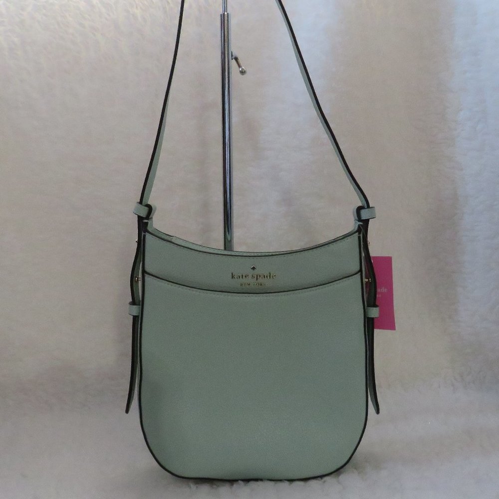Kate Spade Leila Pebbled Leather Crossbody (Seawater)